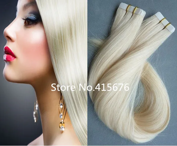 

Wholesale Remy Tape Hair Extensions 40pcs/lot Tape in Human Tape Hair Extension Straight Malaysian PU Hair Skin Weft Hair 6A