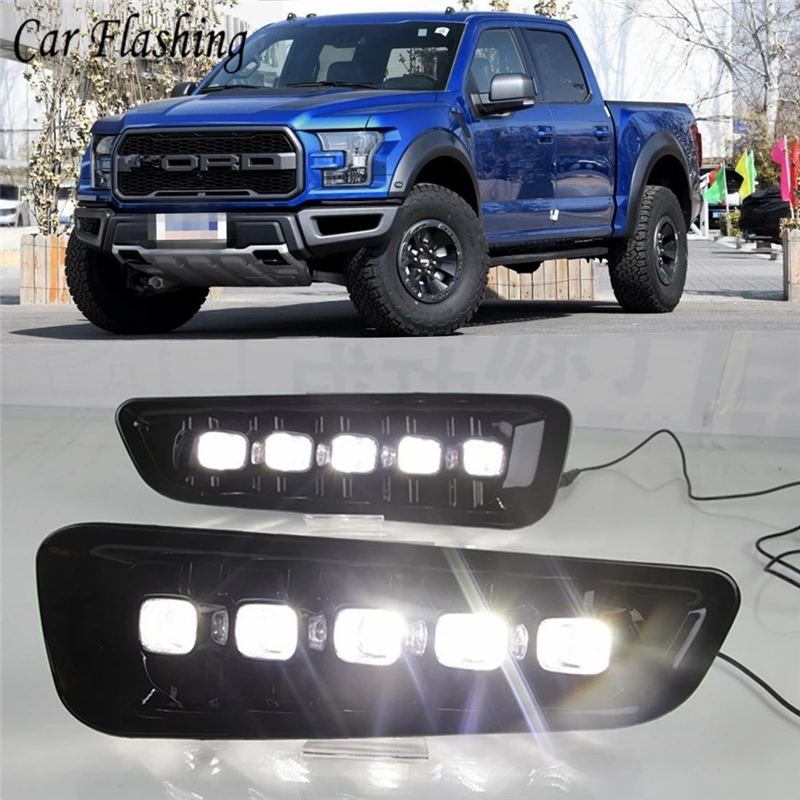 Car Flashing 2 Pcs DRL LED Daytime Running Lights car styling with Turn Signal Yellow For Ford Raptor SVT F150 2016 2017 2018
Car Flashing 2 Pcs DRL LED Daytime Running Lights car styling with Turn Signal Yellow For Ford Raptor SVT F150 2016 2017 2018
