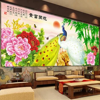 Needlework,DIY Landscape Painting Cross stitch ,Flowers and rich bamboo to report the peacock peony Cross-stitch
Needlework,DIY Landscape Painting Cross stitch ,Flowers and rich bamboo to report the peacock peony Cross-stitch