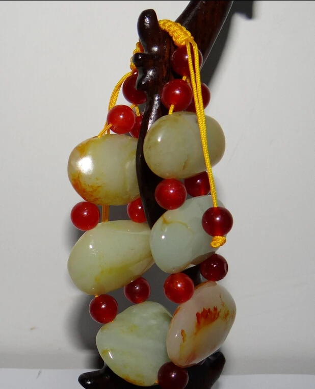 shitou 00848 China Nature Nephrite Hetian Jade Yellow Large Beads Bangle Bracelets
shitou 00848 China Nature Nephrite Hetian Jade Yellow Large Beads Bangle Bracelets