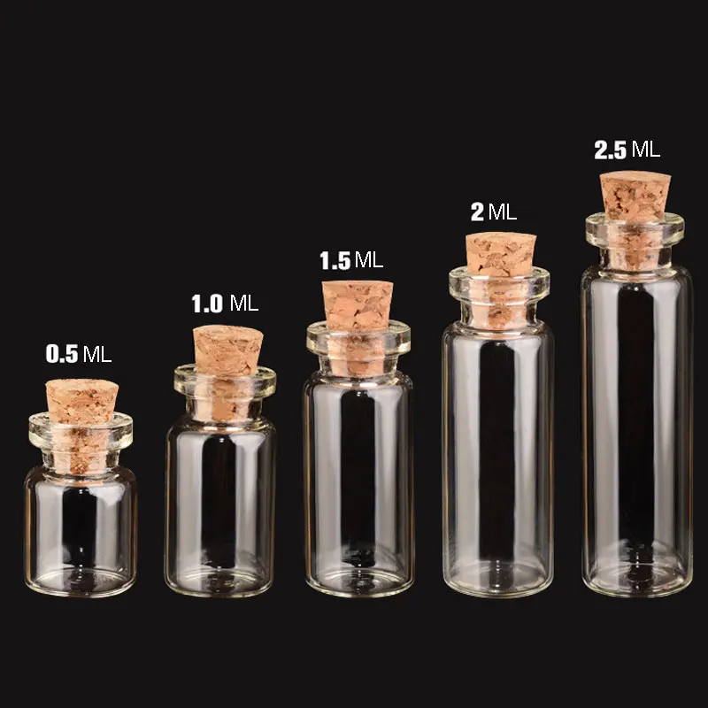 0.5ML- 5ML Tiny Cork Stopper Vial Glass Tube With Wooden Cork Mini Sample Vial Wishes Bottles Reagent Test Glass Bottles
0.5ML- 5ML Tiny Cork Stopper Vial Glass Tube With Wooden Cork Mini Sample Vial Wishes Bottles Reagent Test Glass Bottles