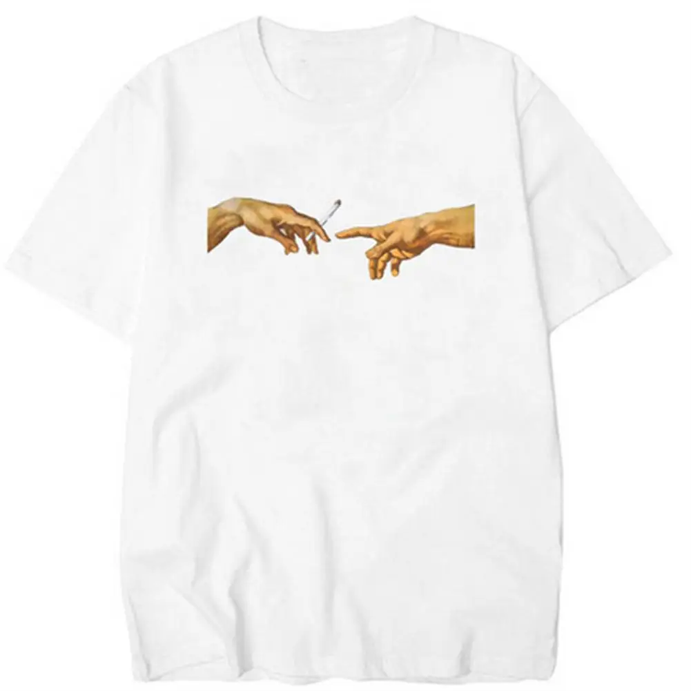 Yfashion Summer Men T-shirts Funny Two Hands and Cigarette Printed T-shirt Women Couple Casual Short Sleeve Tee Shirt Mens Tops
Yfashion Summer Men T-shirts Funny Two Hands and Cigarette Printed T-shirt Women Couple Casual Short Sleeve Tee Shirt Mens Tops