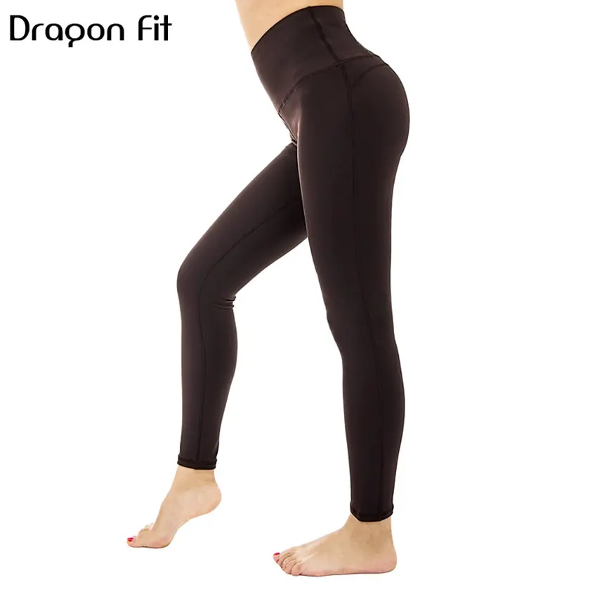 Эластичные Спортивные Леггинсы для йоги Dragon Fit женские быстросохнущие штаны с