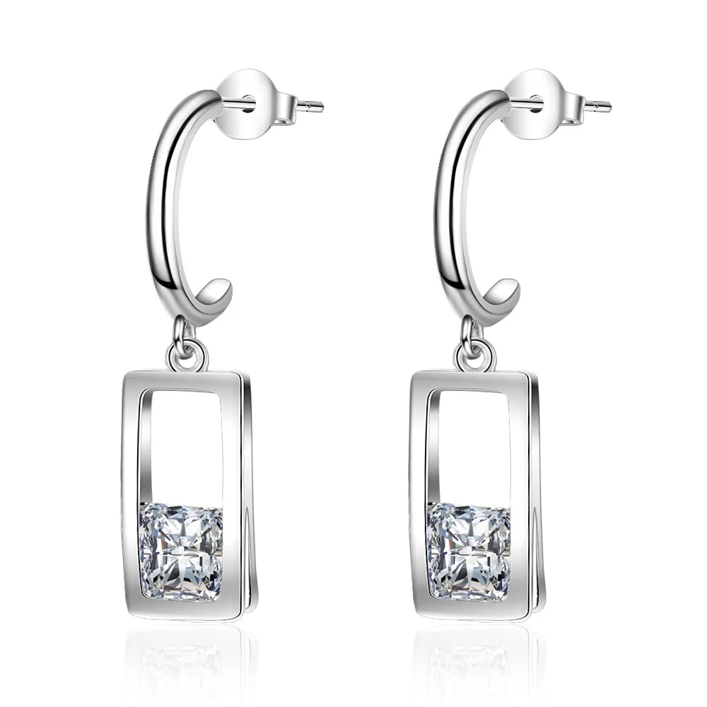 100% 925 Sterling Silver Shine Cubic Zirconia Rectangle Ladies Tassel Stud Earrings Wholesale Jewelry For Women No Fade Students
100% 925 Sterling Silver Shine Cubic Zirconia Rectangle Ladies Tassel Stud Earrings Wholesale Jewelry For Women No Fade Students