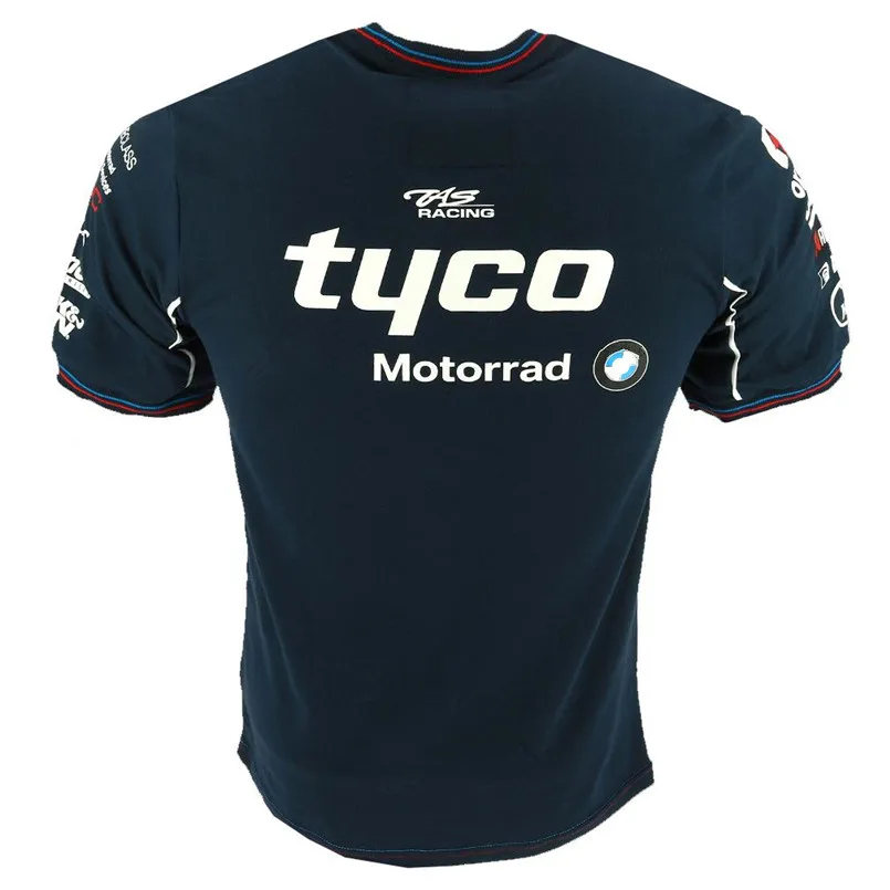 

2019 Tyco Racing Team T-Shirt For BMW Men's Short Motorcycle T-shirts TAS Motorrad Motorbike Motocross Sports Jersey