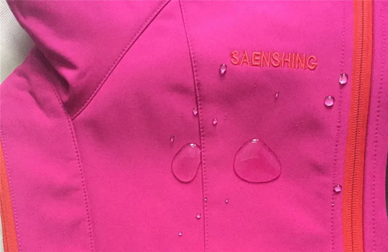 SAENSHING Softshell Jacket Women Brand Waterproof Rain Coat Outdoor Hiking Clothing Female Windproof Soft Shell Fleece Jackets 44