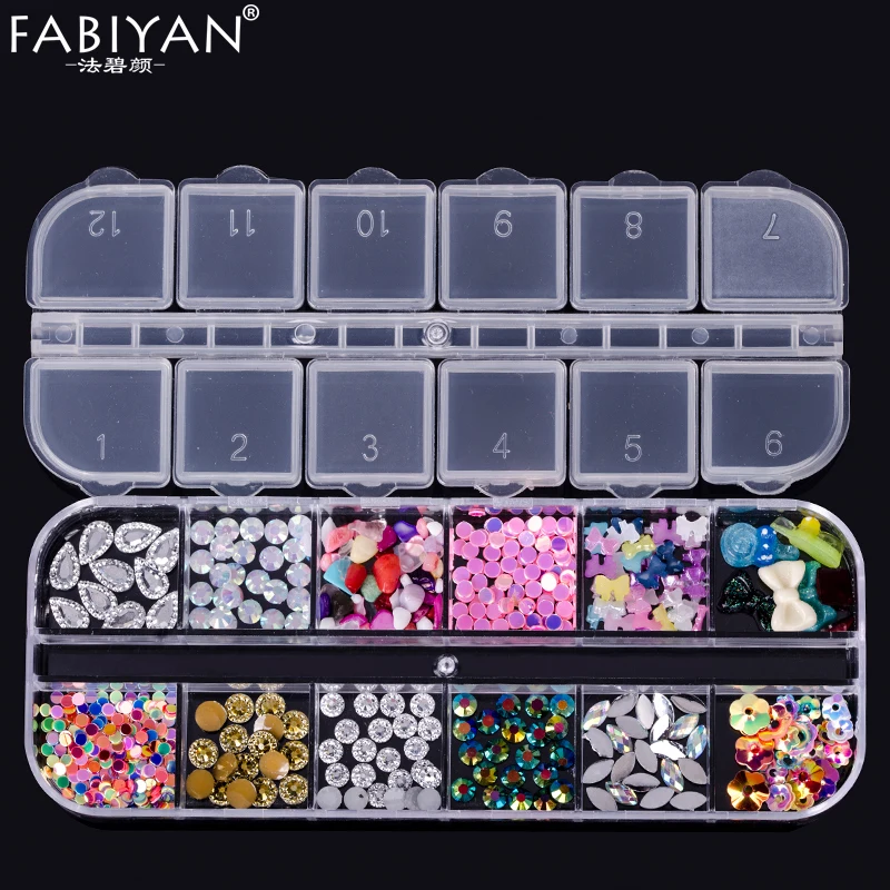 12 Grid Nail Art Sequins Accessories Gem Caviar Rhinestone Crystal Glitter Pearl Bead Acrylic UV Gel 3D Tips Decoration Manicure
12 Grid Nail Art Sequins Accessories Gem Caviar Rhinestone Crystal Glitter Pearl Bead Acrylic UV Gel 3D Tips Decoration Manicure
