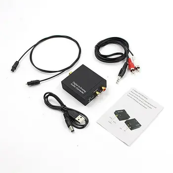 3.5mm Digital Coaxial Toslink Optical to Analog L/R RCA Audio Converter Adapt + optical fiber cable
3.5mm Digital Coaxial Toslink Optical to Analog L/R RCA Audio Converter Adapt + optical fiber cable