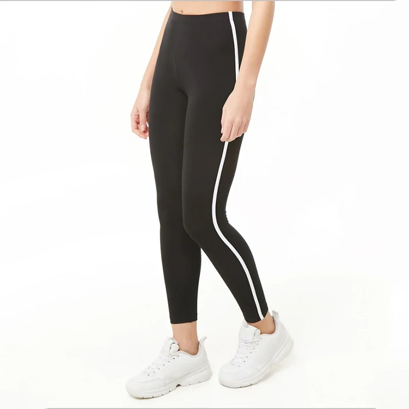 Black Casual Solid Side white line Simple High Waist Crop Slim Streetwear Leggings Women Autumn Leisure Modern Lady Leggings
Black Casual Solid Side white line Simple High Waist Crop Slim Streetwear Leggings Women Autumn Leisure Modern Lady Leggings