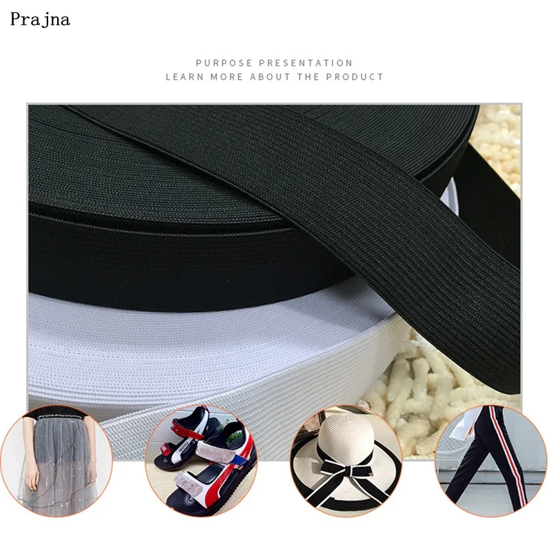 Prajna Black White Elastic Band Sewing Clothing Accessories Nylon Webbing Garment Sewing Accessories Couture Crafts Flat 1 meter
Prajna Black White Elastic Band Sewing Clothing Accessories Nylon Webbing Garment Sewing Accessories Couture Crafts Flat 1 meter