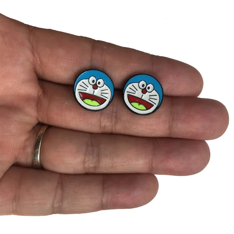 Doraemon аниме серьги для косплея Милая модная забавная новинка Женский пирсинг уха