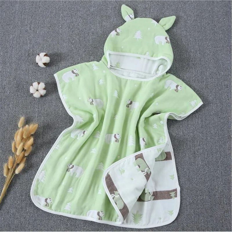 Hotsale six layers baby cloak bathrobe bath towel 60*65cm kids cloak hooded towel with poncho children hooded bath towel
Hotsale six layers baby cloak bathrobe bath towel 60*65cm kids cloak hooded towel with poncho children hooded bath towel