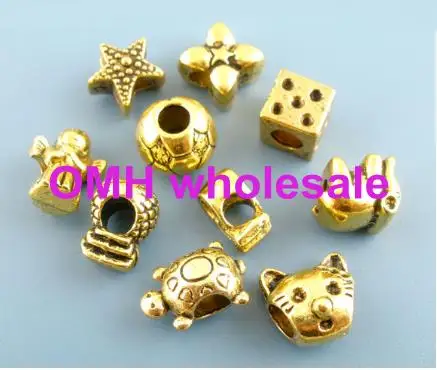 OMH wholesale 20PCS Mixed Gold Tone European Charms Beads Fit Charm Bracelet ZL668
OMH wholesale 20PCS Mixed Gold Tone European Charms Beads Fit Charm Bracelet ZL668
