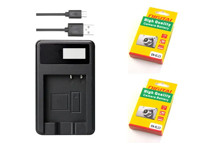 EN-EL23 ENEL23 EL23 Equivalent Camera Battery+USB Charger for Nikon COOLPIX P600, P610, B700, P900, and S810c Cameras
EN-EL23 ENEL23 EL23 Equivalent Camera Battery+USB Charger for Nikon COOLPIX P600, P610, B700, P900, and S810c Cameras