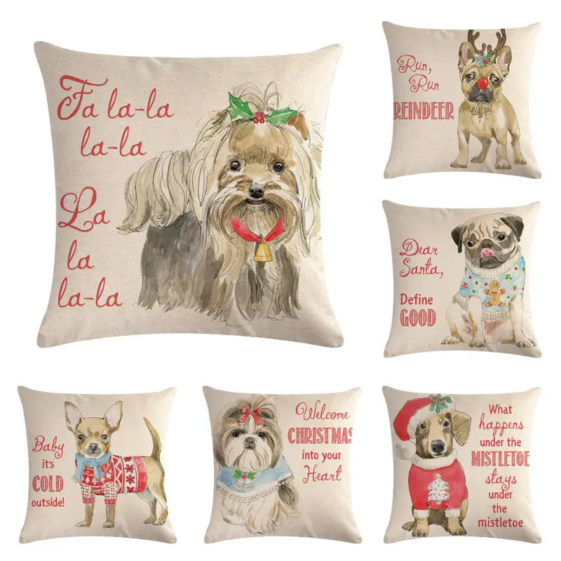 45cm*45cm Red letters and Christmas dogs design linen/cotton cushion cover and sofa pillow case Home decorative pillow cover
45cm*45cm Red letters and Christmas dogs design linen/cotton cushion cover and sofa pillow case Home decorative pillow cover