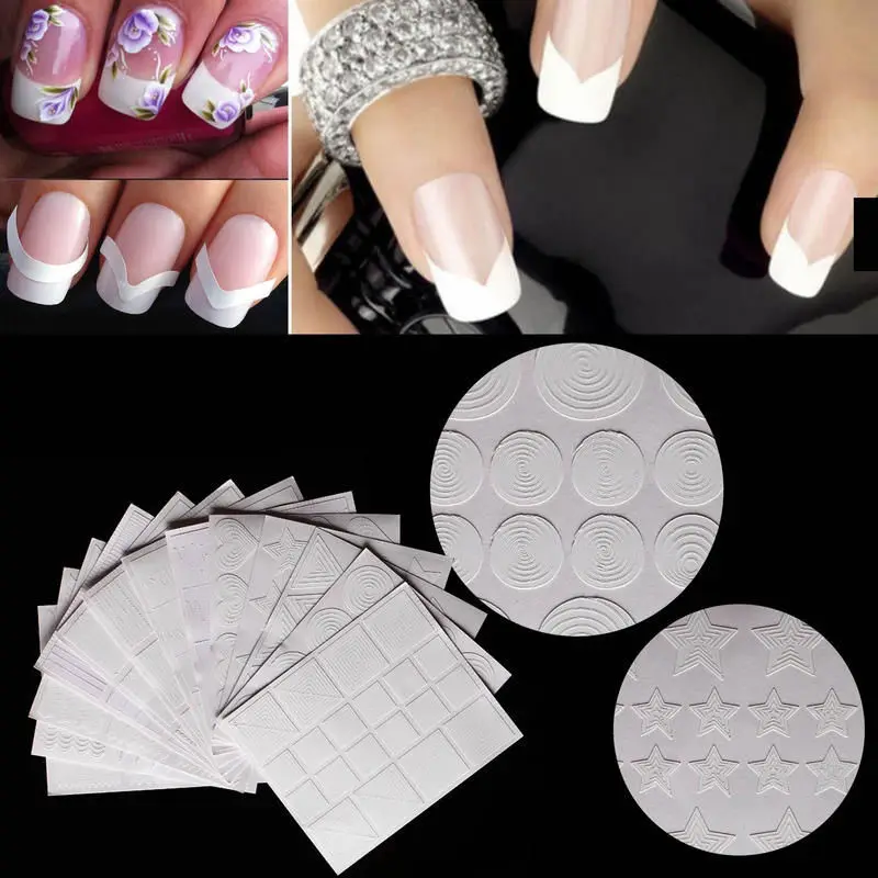 12 Styles/Set Manicure DIY Nail Art Form Fringe Guides French Sticker Stencil Nail Art Tools Beauty Accessories
12 Styles/Set Manicure DIY Nail Art Form Fringe Guides French Sticker Stencil Nail Art Tools Beauty Accessories