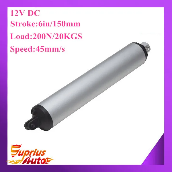 Clearance Sale ! Actuator linear 12V DC, Stroke 6inch=150mm, 200N Load with 45mm/s high speed tubular actuator
Clearance Sale ! Actuator linear 12V DC, Stroke 6inch=150mm, 200N Load with 45mm/s high speed tubular actuator