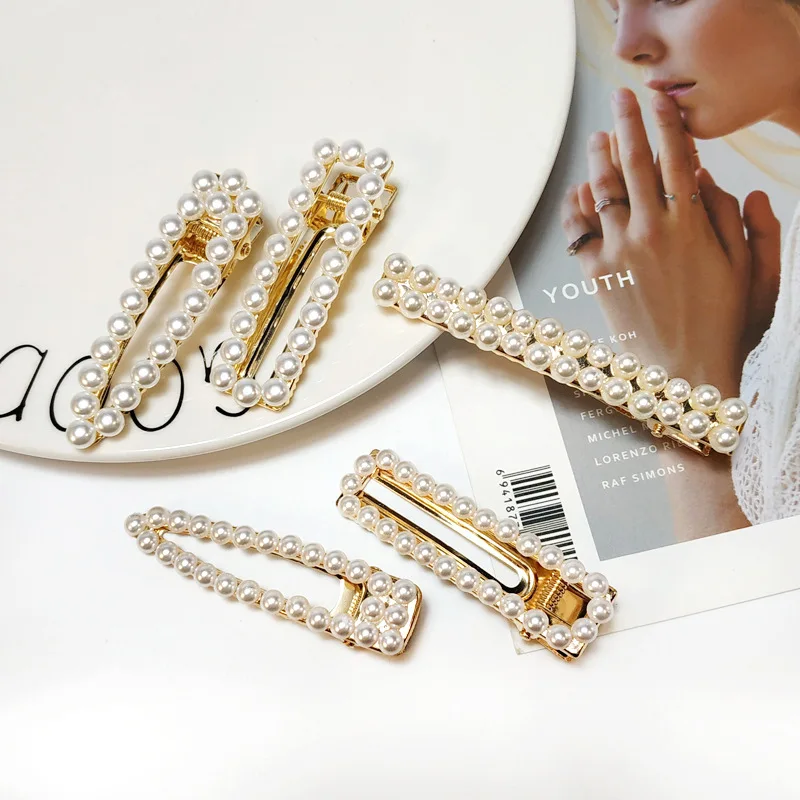 Fashion Korean Pearl Rectangle triangle Geometry Hairpin Hair Clip For Women Sweet Engagement Wedding Hair Accessories Gift
Fashion Korean Pearl Rectangle triangle Geometry Hairpin Hair Clip For Women Sweet Engagement Wedding Hair Accessories Gift