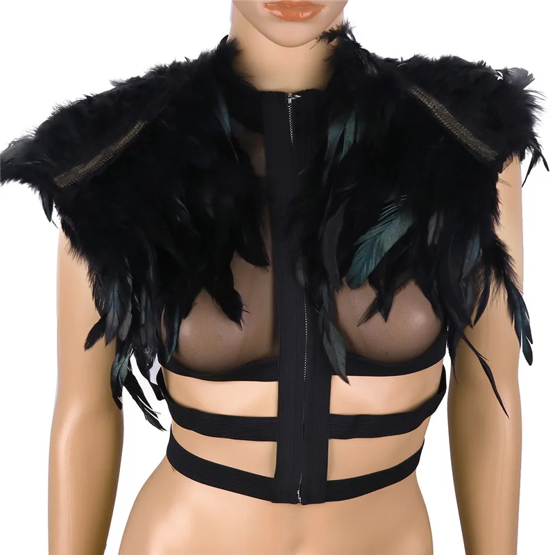 MSemis Women Iridescent Epaulet Shrug Shoulder Wrap Ladies Real Feather Cape Shawl Scapular Shrug Collar Halloween Costumes
MSemis Women Iridescent Epaulet Shrug Shoulder Wrap Ladies Real Feather Cape Shawl Scapular Shrug Collar Halloween Costumes