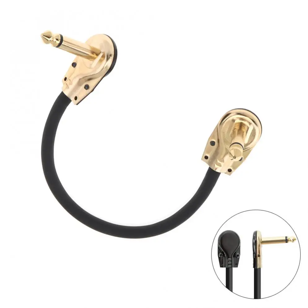 22cm / 9inch Guitar Effect Pedal Instrument Patch Cable 1/4inch 6.3mm Gold Right-angle Plug Black PVC Jacket
22cm / 9inch Guitar Effect Pedal Instrument Patch Cable 1/4inch 6.3mm Gold Right-angle Plug Black PVC Jacket