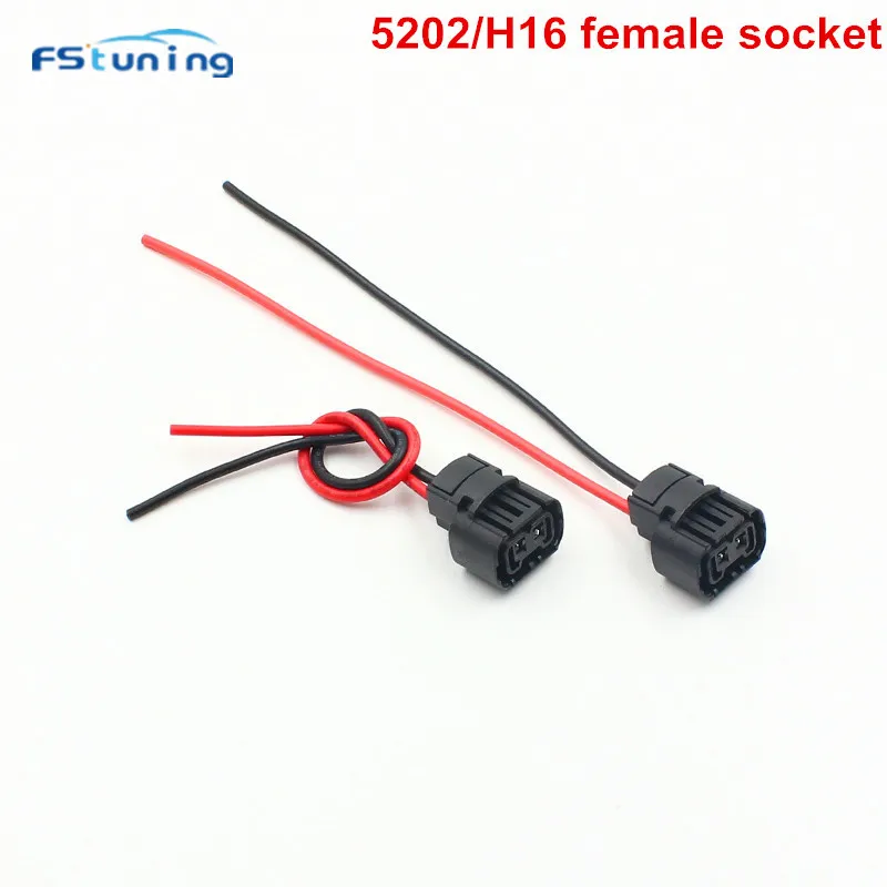 FStuning 2pc Car 5202 H16 2504 PSX24W Female Male Socket Wire Relay Harness Cable connector for LED 5202 h16 led fog light lamps
FStuning 2pc Car 5202 H16 2504 PSX24W Female Male Socket Wire Relay Harness Cable connector for LED 5202 h16 led fog light lamps