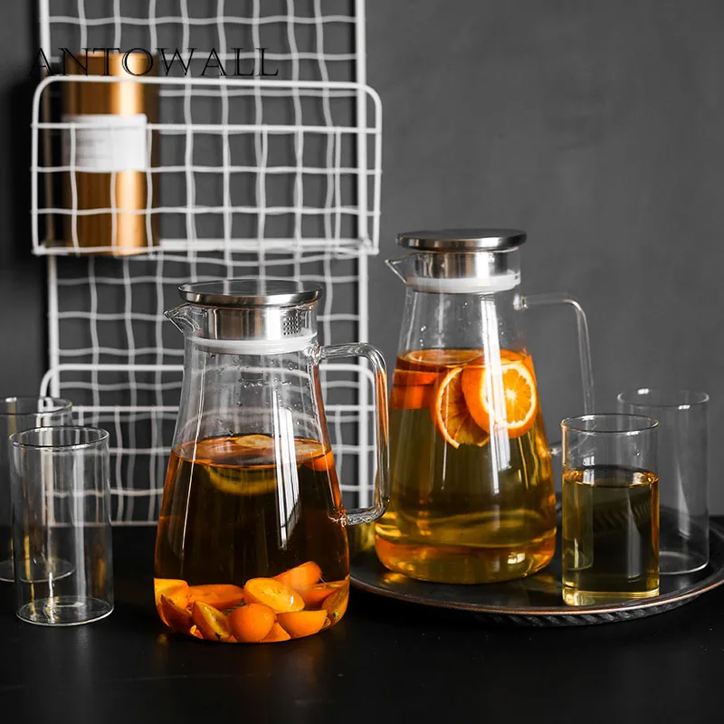ANTOWALL Household glass high temperature boiling water bottle explosion-proof large capacity transparent glass kettle
ANTOWALL Household glass high temperature boiling water bottle explosion-proof large capacity transparent glass kettle