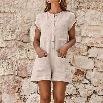 JAYCOSIN 2019 Summer Jumpsuits Playsuits Women O-neckline Solid Romper Short Sleeve Casual Pocket Button Jumpsuits Hot Sale Jul5
JAYCOSIN 2019 Summer Jumpsuits Playsuits Women O-neckline Solid Romper Short Sleeve Casual Pocket Button Jumpsuits Hot Sale Jul5