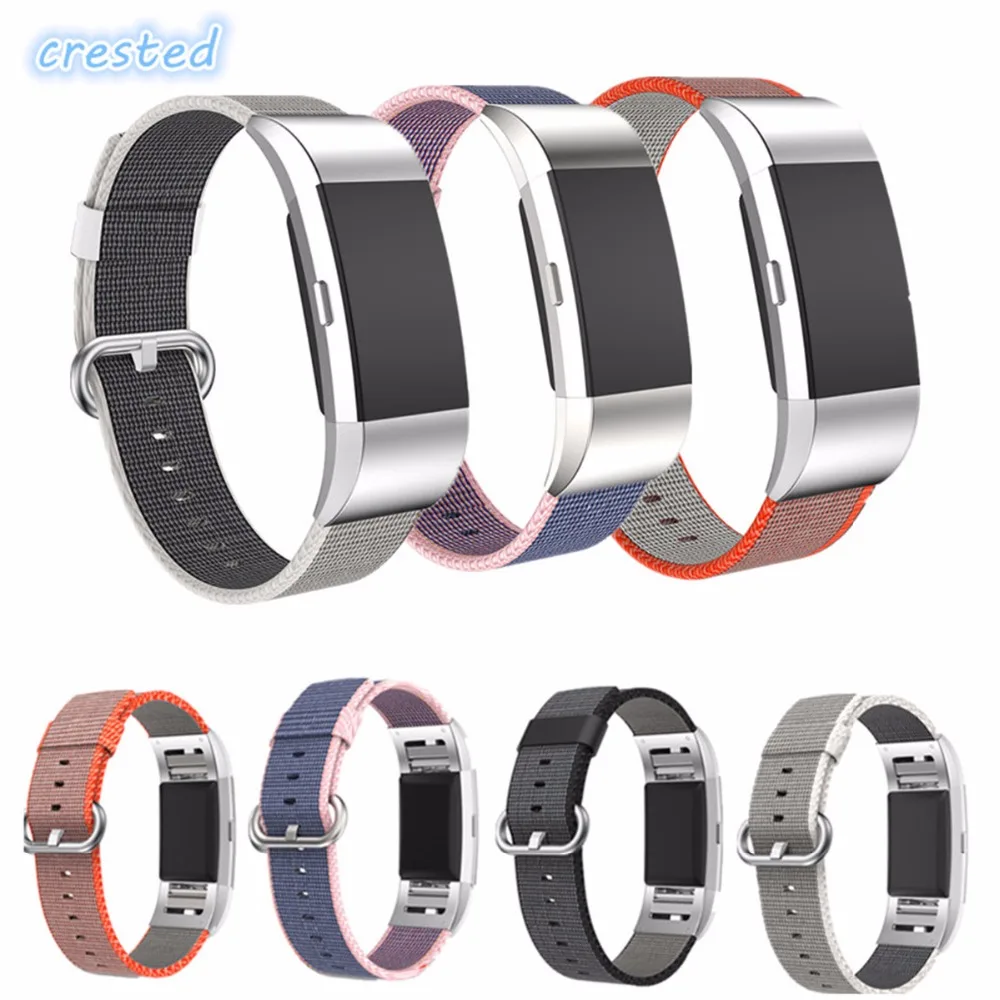 CRESTED Sport Woven Nylon Wrist Strap For Fitbit Charge 2 band Flexible Breathable Replacement Band with Metal Clasps
CRESTED Sport Woven Nylon Wrist Strap For Fitbit Charge 2 band Flexible Breathable Replacement Band with Metal Clasps