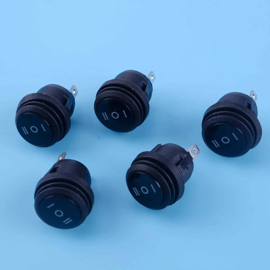 DWCX 5pcs 3 Position Round Shape Waterproof 3 Pin On-Off-On Snap-in Round Rocker Switch SPDT for Car Boat Power Control
DWCX 5pcs 3 Position Round Shape Waterproof 3 Pin On-Off-On Snap-in Round Rocker Switch SPDT for Car Boat Power Control