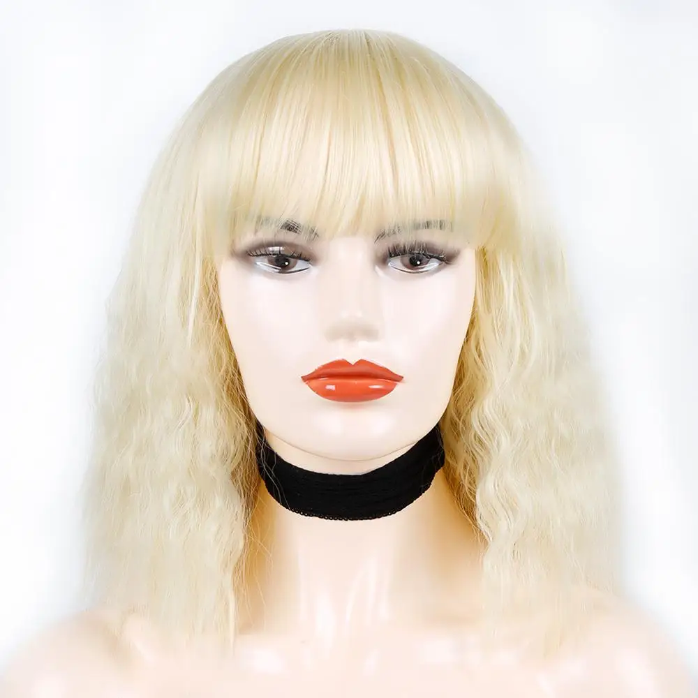 Bob Wigs With Full Bangs Water Wave 10inch Short Wigs For Women Synthetic Wigs Brown Purple Black Red Pink Gold Grey Wigs
Bob Wigs With Full Bangs Water Wave 10inch Short Wigs For Women Synthetic Wigs Brown Purple Black Red Pink Gold Grey Wigs
