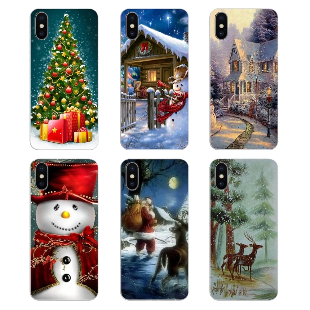 Christmas Gifts Santa Claus Snowman For Motorola Moto X4 E4 E5 G5 G5S G6 Z Z3 G3 C Play Plus Transparent Soft Shell Covers |