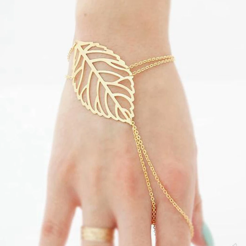 New Summer Fashion Leaves Jewelry Leaf Hand Chain Slave Bracelet Harness Jewelry Designs For Women Simple Ladies Bracelet
New Summer Fashion Leaves Jewelry Leaf Hand Chain Slave Bracelet Harness Jewelry Designs For Women Simple Ladies Bracelet