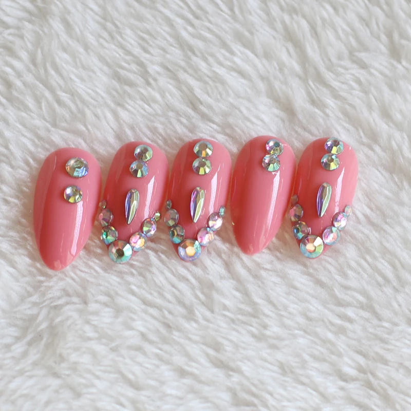 24 beautiful full diamond crystal diamond high heel handmade fake nails Sexy Orange pink W100
24 beautiful full diamond crystal diamond high heel handmade fake nails Sexy Orange pink W100