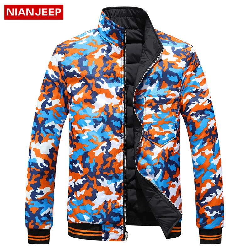 NIAN JEEP Brand Clothing Mens Camouflage Print Fashion Stand Collar Winter Dress Jackets Men Cotton Padded Parkas Two Side Wear
NIAN JEEP Brand Clothing Mens Camouflage Print Fashion Stand Collar Winter Dress Jackets Men Cotton Padded Parkas Two Side Wear
