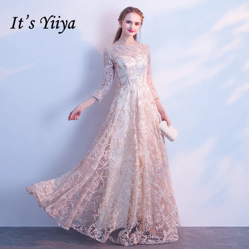It's YiiYa Evening Dress 2018 O-neck Three Quarter Sleeve Lace Sexy Illusion Flowers Party Dresses Floor Length YS001
It's YiiYa Evening Dress 2018 O-neck Three Quarter Sleeve Lace Sexy Illusion Flowers Party Dresses Floor Length YS001