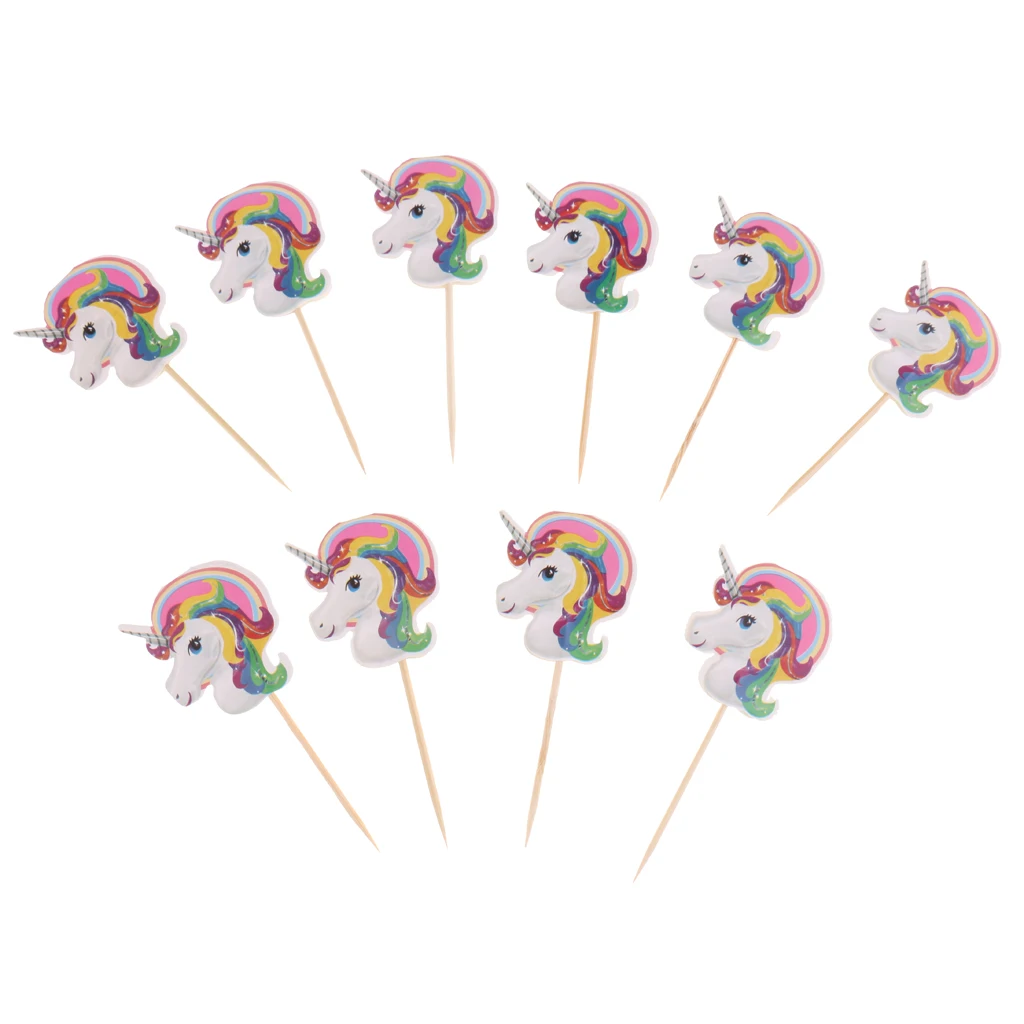 10 Pieces Magical Unicorn Cupcake Topper Wooden Sticks Birthday Food Picks for Birthday Baby Shower Wedding Party Supplies
10 Pieces Magical Unicorn Cupcake Topper Wooden Sticks Birthday Food Picks for Birthday Baby Shower Wedding Party Supplies