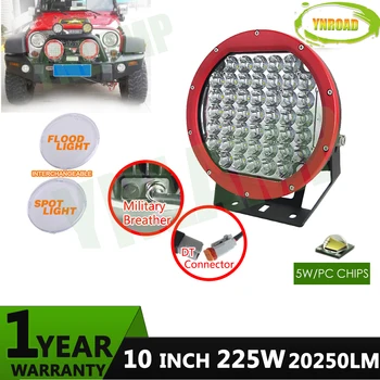 YNROAD 10inch 225w red color led driving light IP68 super bright led work light 5W XLGP Leds used for 4X4 SUV ATV 20250LM
YNROAD 10inch 225w red color led driving light IP68 super bright led work light 5W XLGP Leds used for 4X4 SUV ATV 20250LM