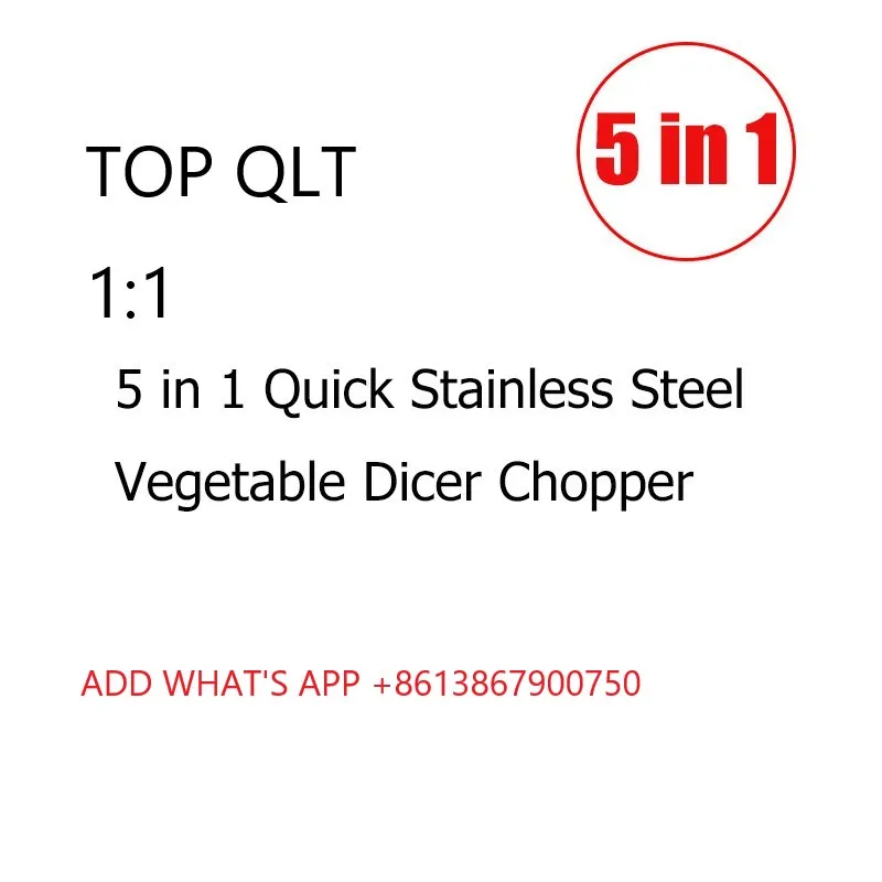 Dropshipper 5 in 1 Nicer and Quick Stainless Steel Vegetable Dicer Chopper Multi-functional Onion Cutter Slicer Kitchen Gadget
Dropshipper 5 in 1 Nicer and Quick Stainless Steel Vegetable Dicer Chopper Multi-functional Onion Cutter Slicer Kitchen Gadget