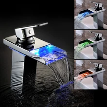 3 Colors Led Waterfall Basin Faucet. Water Power Chrome Polished Led Tap. Bathroom Deck Mounted Basin Sink Mixer Tap
3 Colors Led Waterfall Basin Faucet. Water Power Chrome Polished Led Tap. Bathroom Deck Mounted Basin Sink Mixer Tap