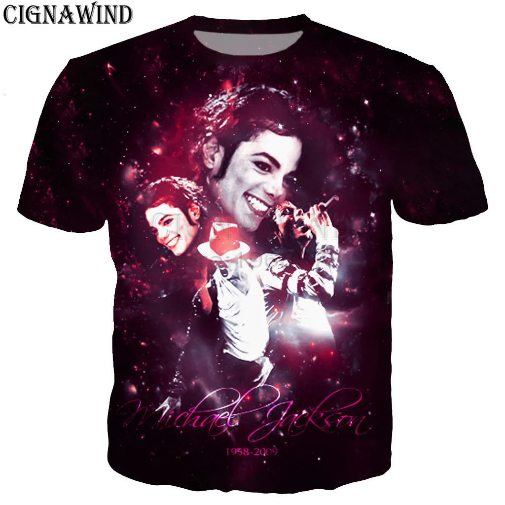 New summer top singer Michael Jackson t shirt men/women 3D printed t-shirts Short sleeve Harajuku style tshirt streetwear
New summer top singer Michael Jackson t shirt men/women 3D printed t-shirts Short sleeve Harajuku style tshirt streetwear