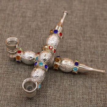 Exquisite with Smoke Metal Pipes Beautiful Fashion Creative Smoking Pipe Herb Tobacco Pipe Brilliant Cigarette Holder
Exquisite with Smoke Metal Pipes Beautiful Fashion Creative Smoking Pipe Herb Tobacco Pipe Brilliant Cigarette Holder