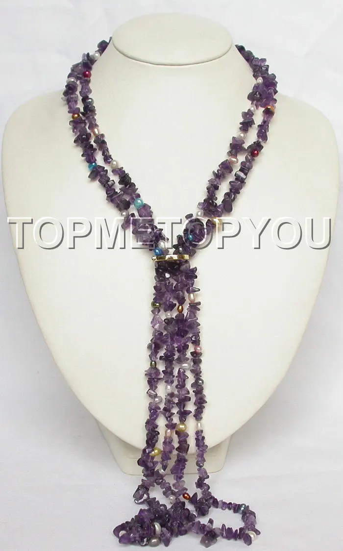 Free shipping@@@@@ wholesale Stunning Long 80" Baroque chip Amethyst pearls necklace a
Free shipping@@@@@ wholesale Stunning Long 80" Baroque chip Amethyst pearls necklace a