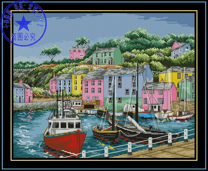 free delivery Top Quality popular lovely counted cross stitch kit port seaport dock ship boat
free delivery Top Quality popular lovely counted cross stitch kit port seaport dock ship boat