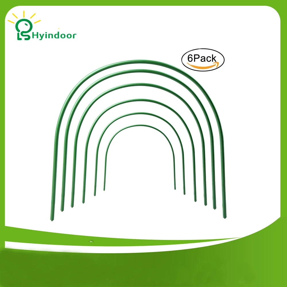Hyindoor 4ft long Steel with Plastic Coated Hoops Greenhouse Hoops Grow Tunnel Support Hoops for Garden Fabric 6Pcs
Hyindoor 4ft long Steel with Plastic Coated Hoops Greenhouse Hoops Grow Tunnel Support Hoops for Garden Fabric 6Pcs