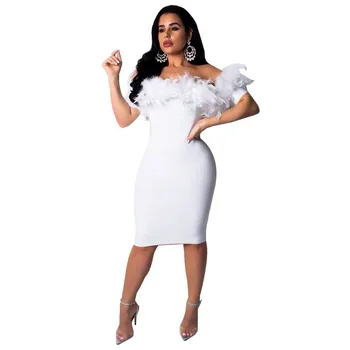 fashion Bandage Mini dress sexy women Empire Feathers Slash neck Backless Night club Party celebrity body con dresses wholesale
fashion Bandage Mini dress sexy women Empire Feathers Slash neck Backless Night club Party celebrity body con dresses wholesale