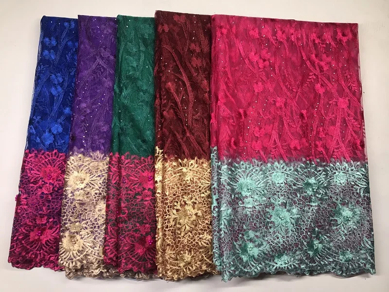 African Lace Fabric 2018 Embroidered Nigerian Laces Bridal High Quality French Tulle For Women Dress A1 | Дом и сад