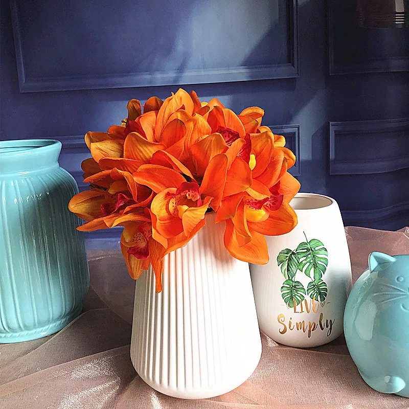 10pcs/Lot - Orange Latex Coating Cymbidium Orchid Bunch Flower Real Touch Flower Wedding Party Fake Flower Free Shipping
10pcs/Lot - Orange Latex Coating Cymbidium Orchid Bunch Flower Real Touch Flower Wedding Party Fake Flower Free Shipping