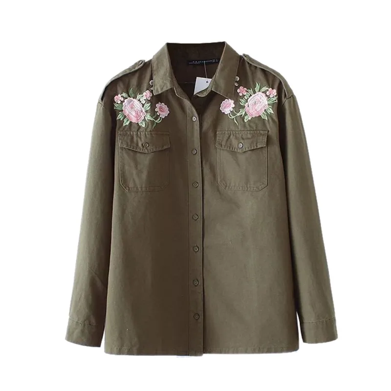 2017 New Autumn Top Quality Europe fashion flower embroidery Lapel badges Army Green Jackets Outwears D1
2017 New Autumn Top Quality Europe fashion flower embroidery Lapel badges Army Green Jackets Outwears D1