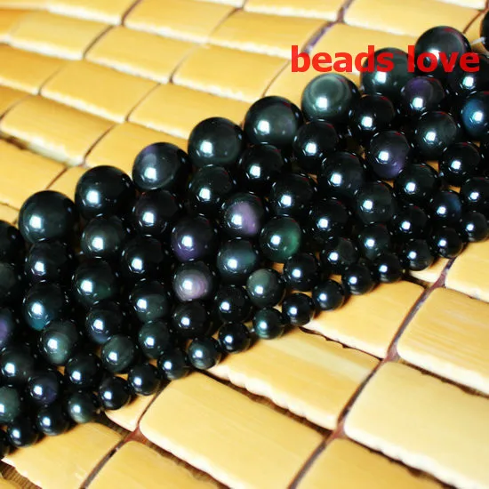 Pick Size 4.6.8 .10MM Natural Genuine Flash Rainbow Obsidian Stone Round Loose Beads 15"/Strand Free Shipping-F00196
Pick Size 4.6.8 .10MM Natural Genuine Flash Rainbow Obsidian Stone Round Loose Beads 15"/Strand Free Shipping-F00196