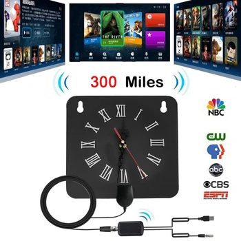 300 Miles Indoor Digital TV Antenna Alarm Clock Style with Signal Amplifier Booster Receive Free Towers Broadcast HDTV Antenna
300 Miles Indoor Digital TV Antenna Alarm Clock Style with Signal Amplifier Booster Receive Free Towers Broadcast HDTV Antenna